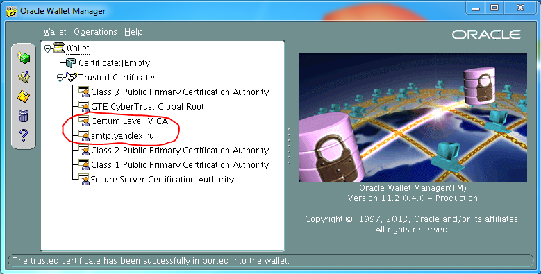 По следам «спамера» или Oracle DB + UTL_SMTP + SSL-TLS - 5