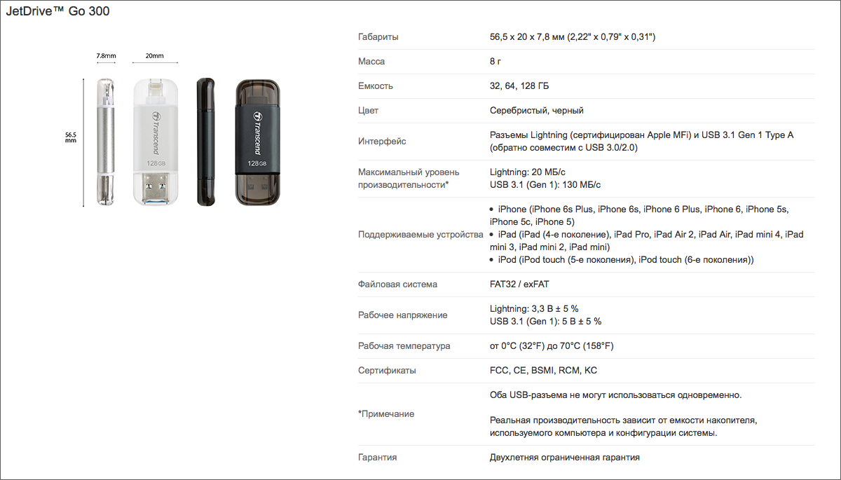Обзор флешки USB-Lightning Transcend JetDrive Go 300K - 4