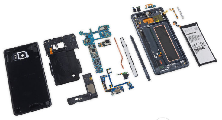 Смартфон Samsung Galaxy Note7 заработал у iFixit четыре балла