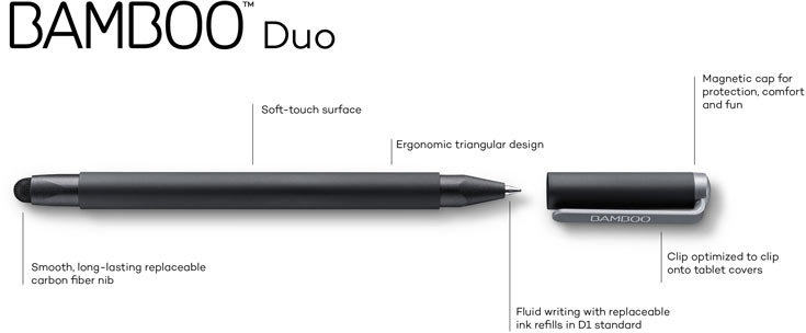 Представлены перья Wacom Bamboo Omni, Bamboo Solo и Bamboo Duo