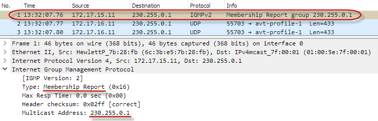 Оптимизация передачи multicast-трафика в локальной сети с помощью IGMP snooping - 12