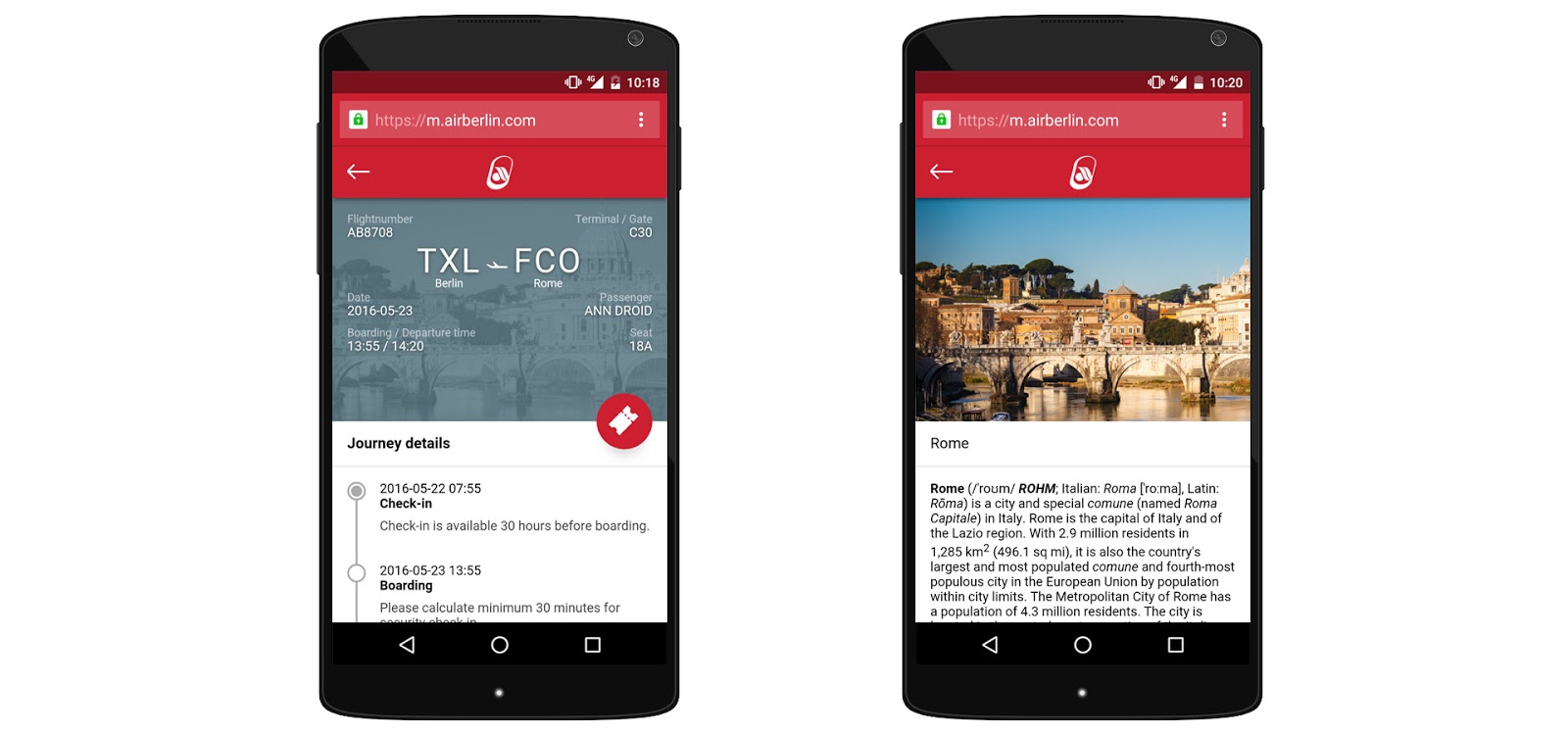 Air Berlin: реализация Progressive Web App - 3 Air Berlin: реализация Progressive Web App - 3