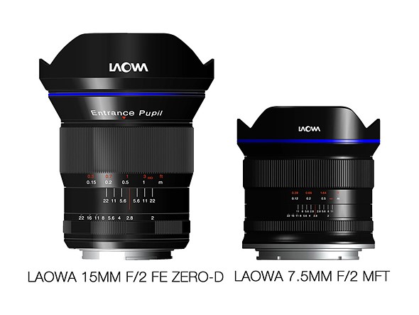 В продаже Laowa 15mm f/2 FE Zero-D и Laowa 7.5mm f/2 MFT должны появиться в начале 2017 года