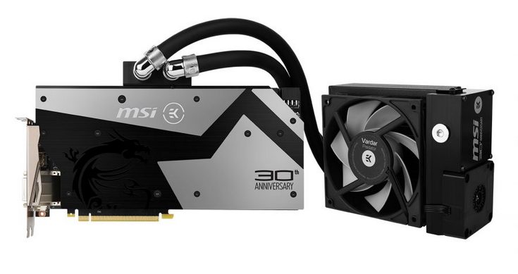 3D-карта MSI GeForce GTX 1080 30th Anniversary Edition оснащена ЖСО