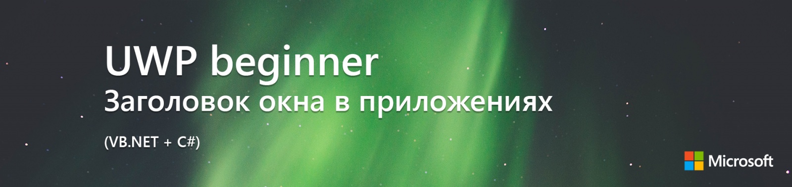 UWP beginner: Заголовок окна в приложениях (VB.NET + C#) - 1