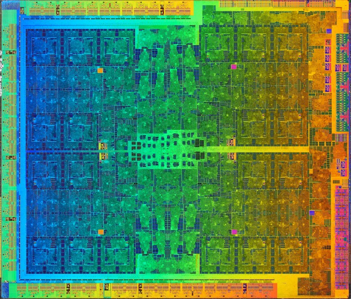 Источник предоставил фото препарированного GPU GP104 