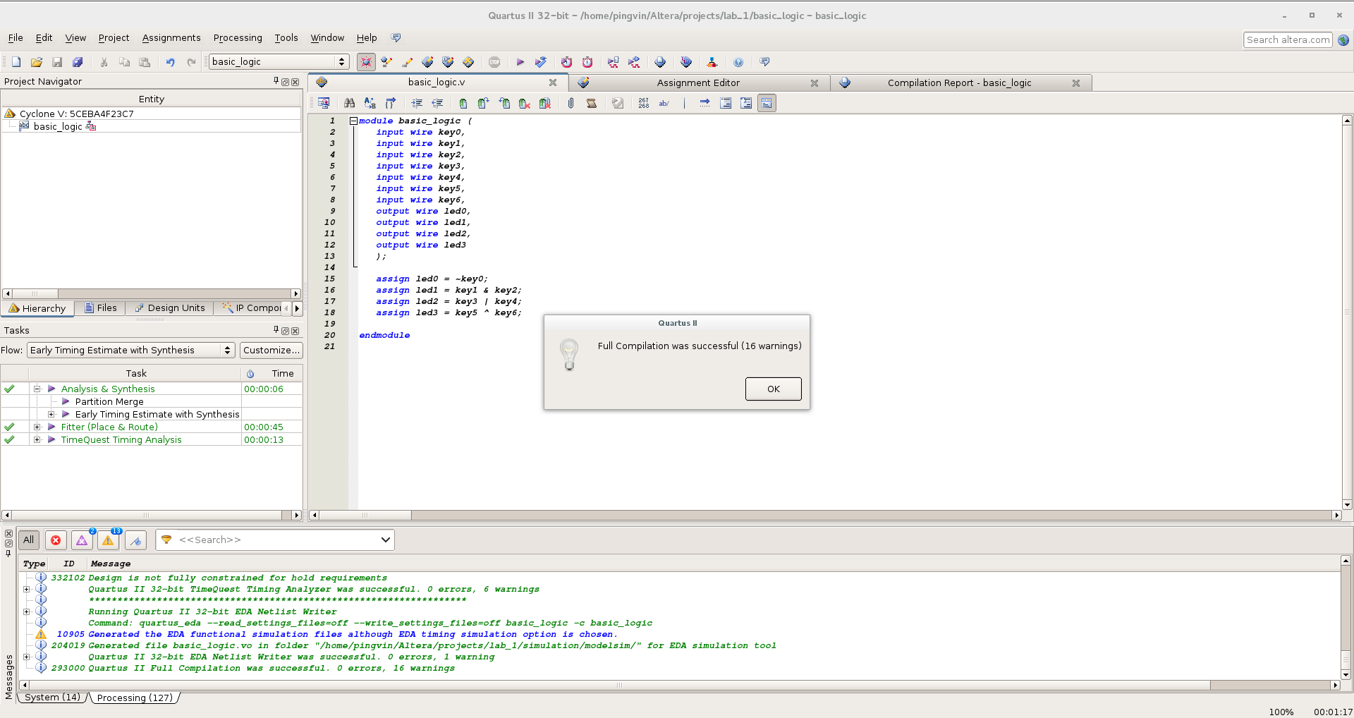 Первый проект на FPGA Altera и подключение USB-Blaster в Linux - 18