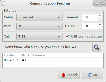 communication settings