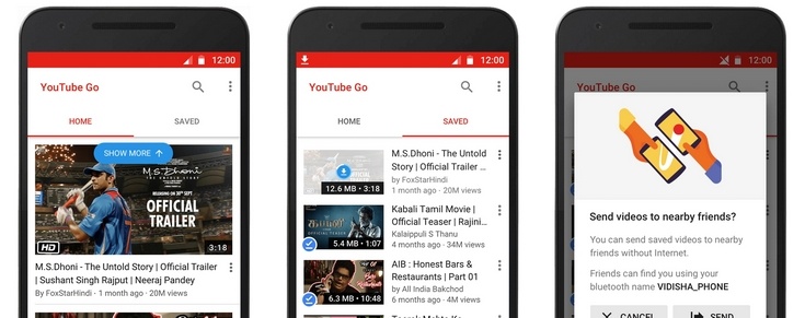 Сервис YouTube Go разрабатывался специально для Индии