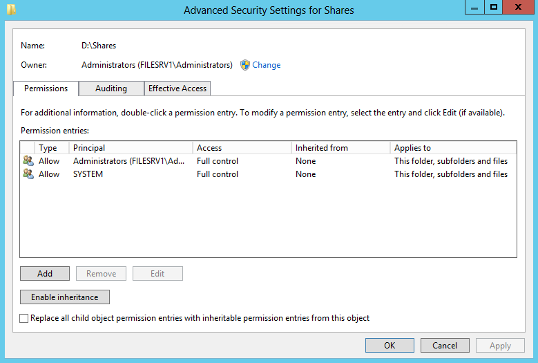 Аспирин от настройки прав на файловом сервере - 3 image alt text