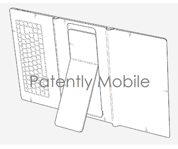 Samsung запатентовала складывающийся планшет со встроенной клавиатурой и подставкой