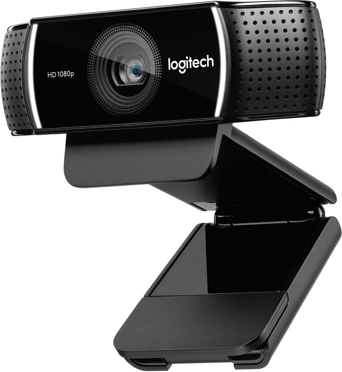 Камера Logitech C925e Pro Stream Webcam оснащена двумя микрофонами и способна компенсировать мерцание источников освещения