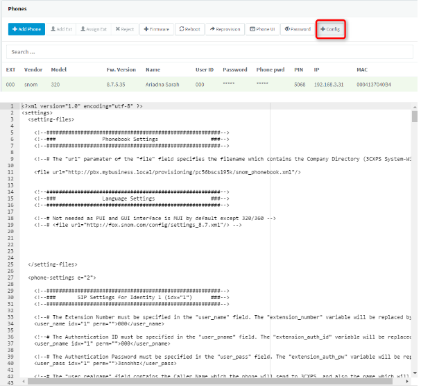 Endpoint Configuration file