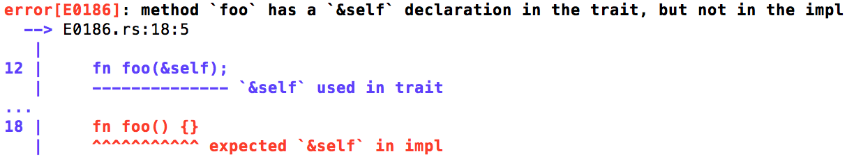 Анонс Rust 1.12 - 3 Новая ошибка о несовпадении типажа