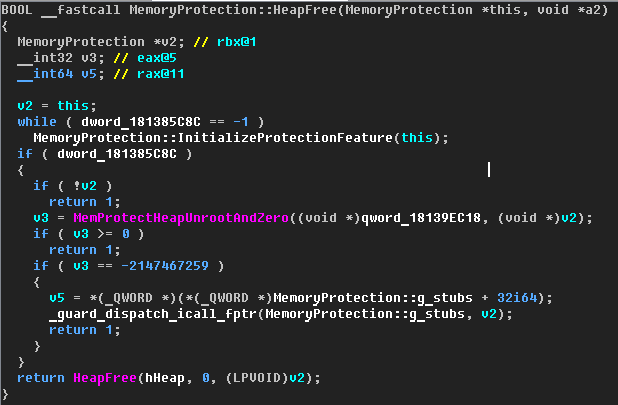 Браузеры и app specific security mitigation. Часть 2. Internet Explorer и Edge - 14 MemGC_HeapFree