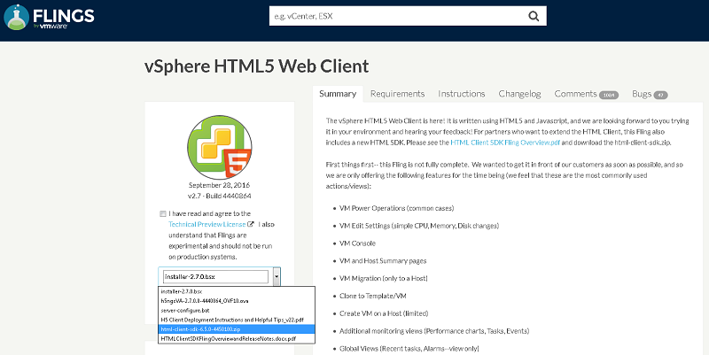 Создание плагинов для vSphere с помощью HTML Client SDK Fling - 1