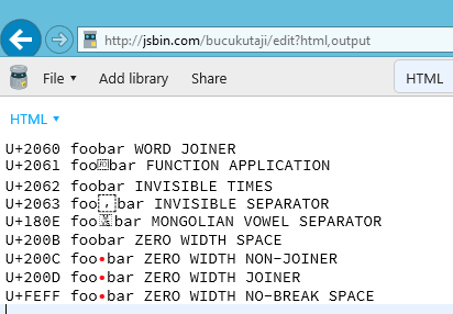 invisibles in codemirror