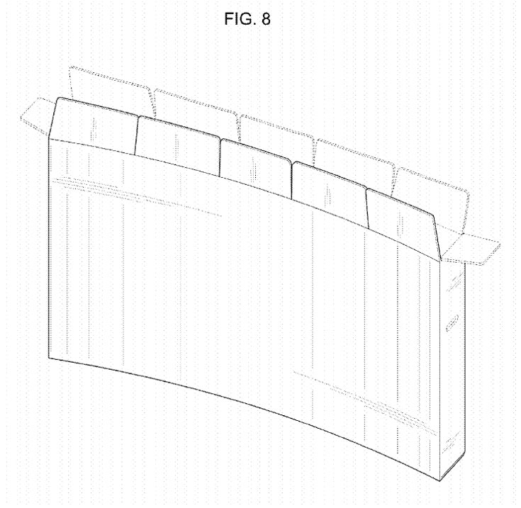 Упаковка предназначена для телевизоров с вогнутым экраном