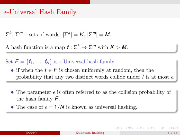 Квантовое хеширование. Лекция в Яндексе - 4 Квантовое хеширование. Лекция в Яндексе - 4