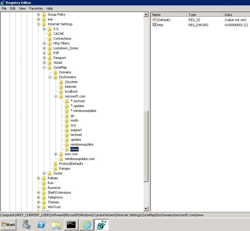 Site to Zone Assignment list и Internet Explorer с включенной Enhanced Security Configuration - 4