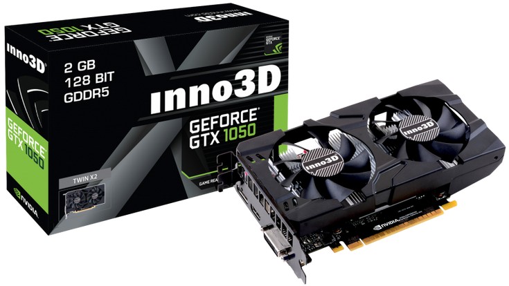 Inno3D представила четыре карты GeForce GTX 1050/1050 Ti