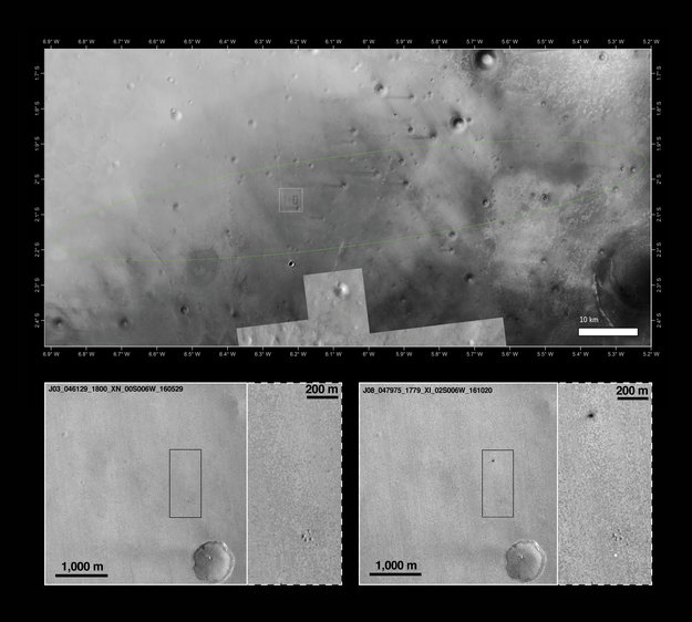 Mars Reconnaissance Orbiter помог найти место падения зонда «Скиапарелли» - 2