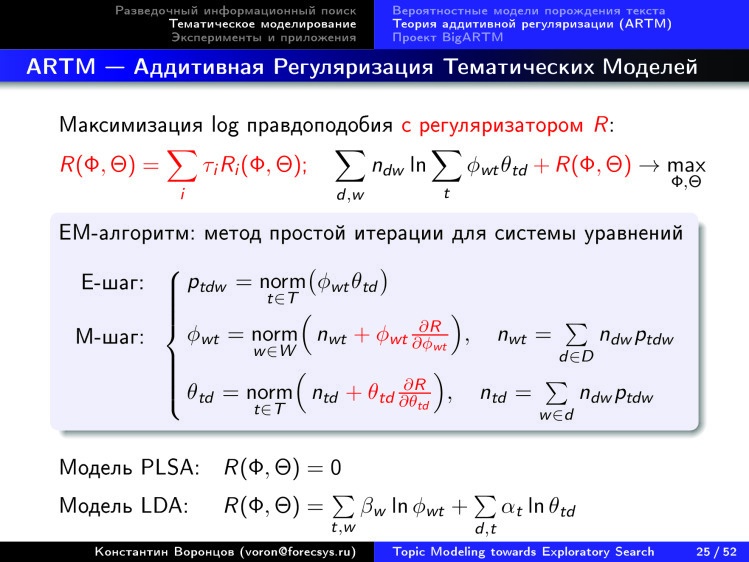 Тематическое моделирование на пути к разведочному информационному поиску. Лекция в Яндексе - 20 Тематическое моделирование на пути к разведочному информационному поиску. Лекция в Яндексе - 20