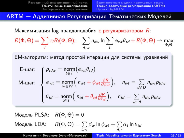 Тематическое моделирование на пути к разведочному информационному поиску. Лекция в Яндексе - 20