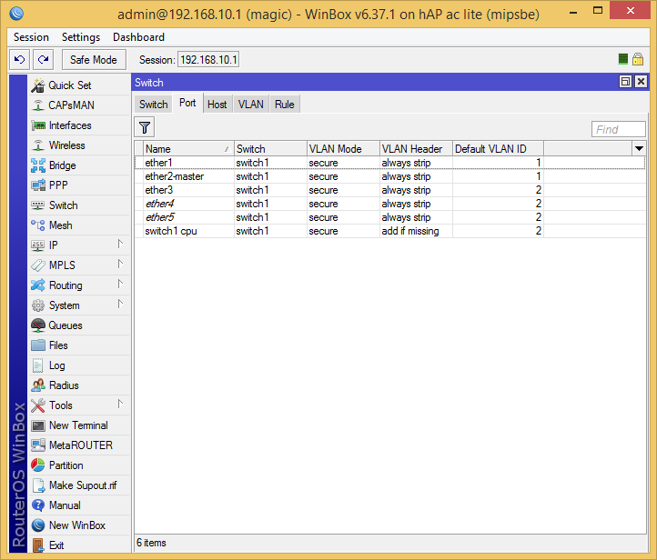 Mikrotik: маленькая хитрость switch chip - 3