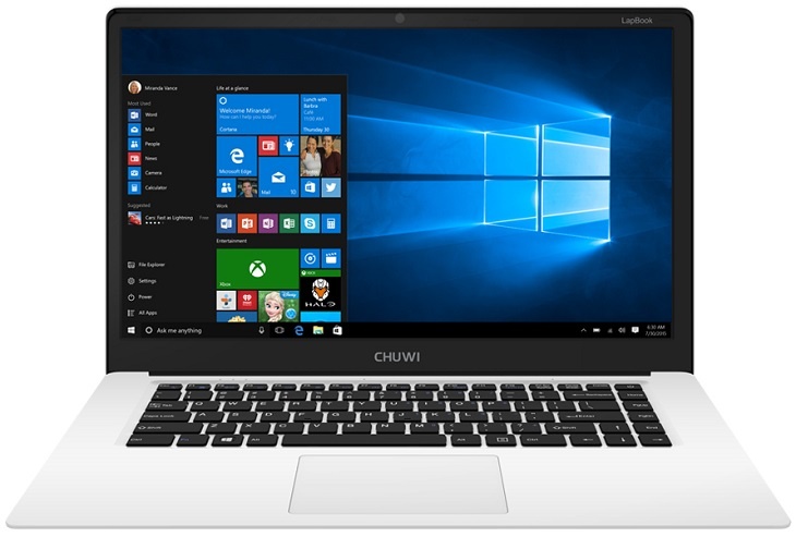 Ноутбук Chuwi LapBook работает на базе SoC Atom x5-Z8300