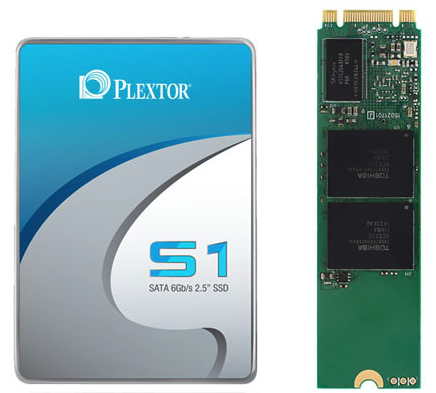 Серия Plextor S1 включает SSD объемом 128 и 256 ГБ двух типоразмеров