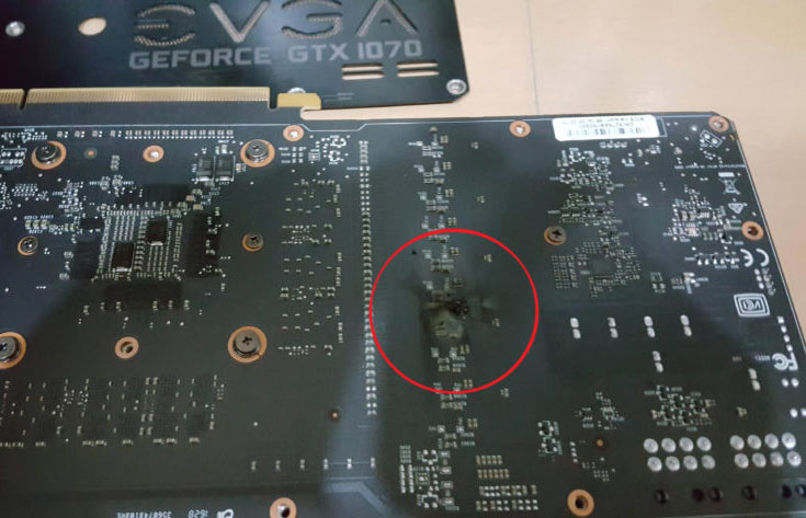 Появились сообщения о возгораниях 3D-карт EVGA ACX GTX 1080 и 1070