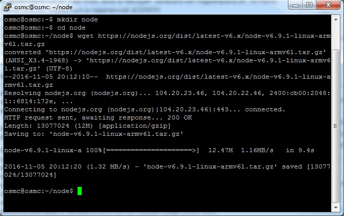 Установка node.js на Raspberry Pi - 5