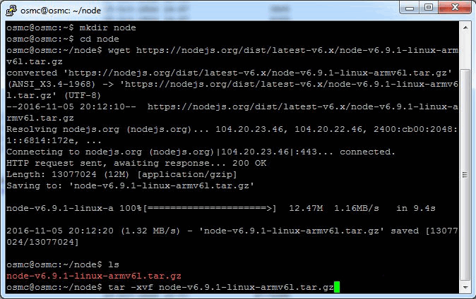 Установка node.js на Raspberry Pi - 6