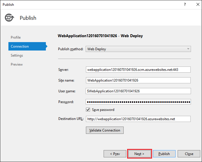 ASP.NET Core: Развертывание веб-приложения в службе приложений Azure с помощью Visual Studio - 16