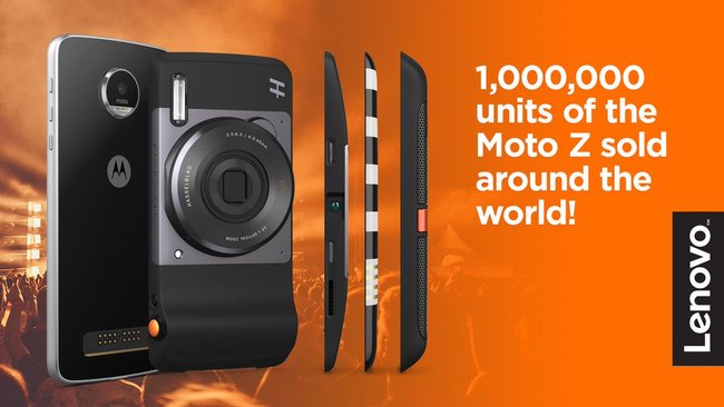 Продажи смартфонов Moto Z превысили 1 млн единиц