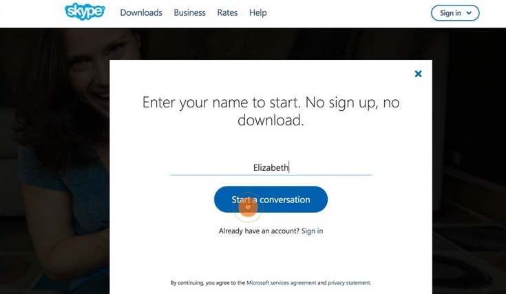 Microsoft сделала Skype доступным без регистрации