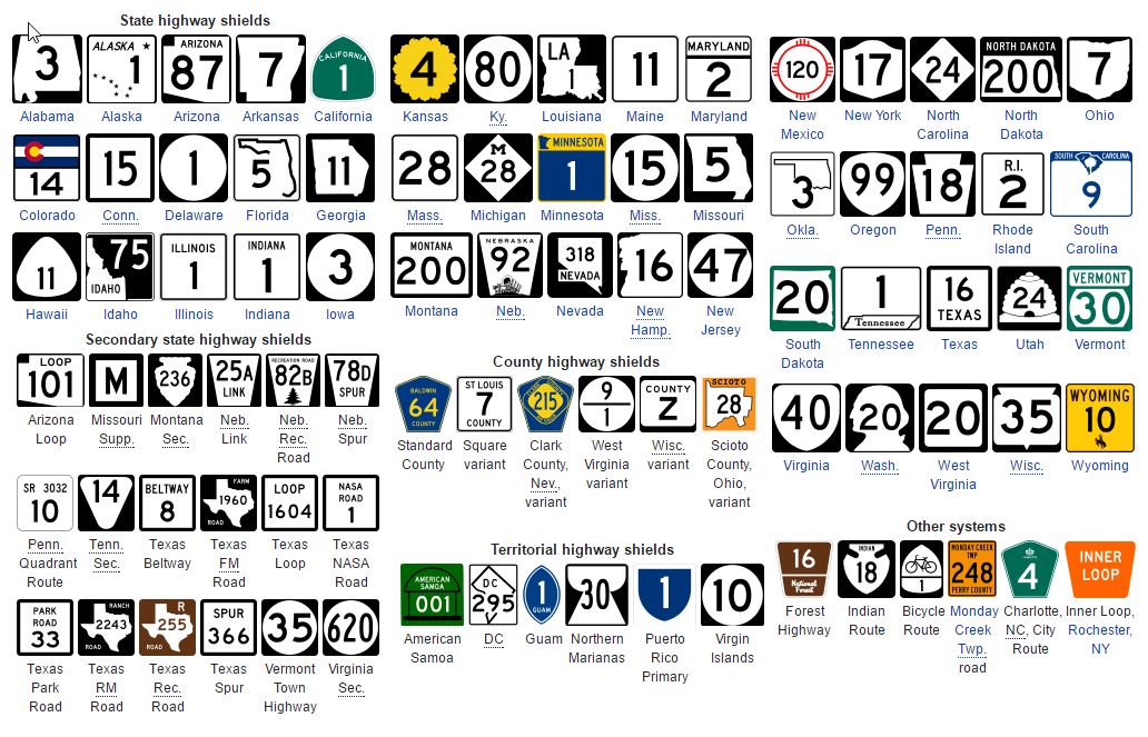 Нумерация дорог США и математика - 1 Нумерация дорог США и математика - 1