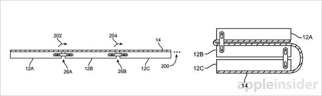 Apple запатентовала смартфон со сгибающимся в обоих направлениях дисплеем