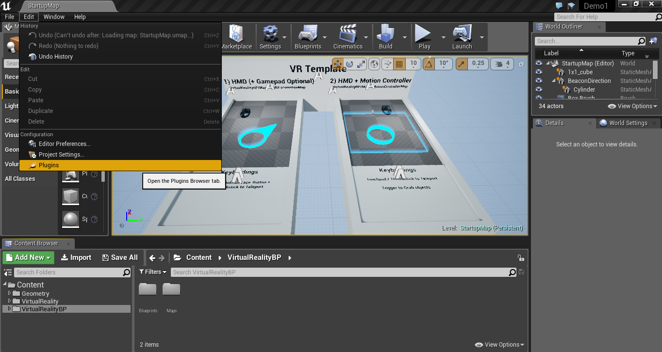 Создаём простейшую VR-демку с Unreal Engine - 3