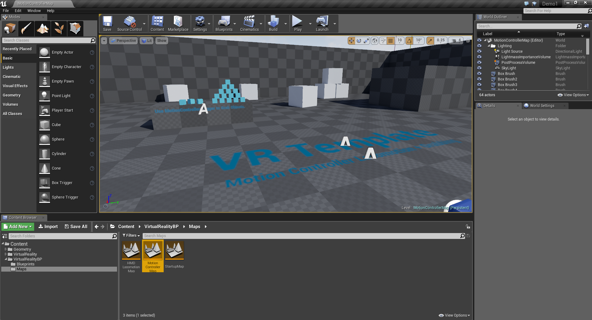 Создаём простейшую VR-демку с Unreal Engine - 5 Создаём простейшую VR-демку с Unreal Engine - 5