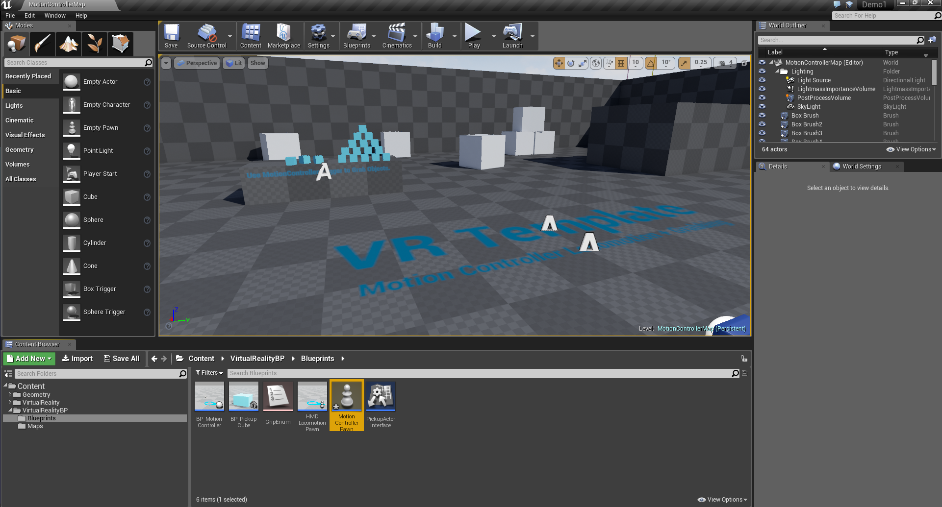 Создаём простейшую VR-демку с Unreal Engine - 6 Создаём простейшую VR-демку с Unreal Engine - 6