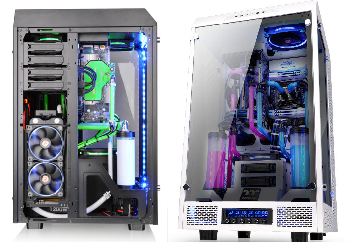 Корпус Thermaltake The Tower 900 выпускается в двух цветовых вариантах