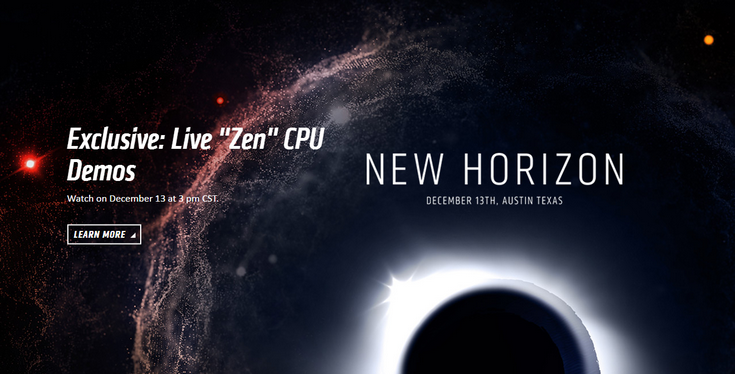 Процессоры AMD Zen можно будет увидеть уже 13 декабря