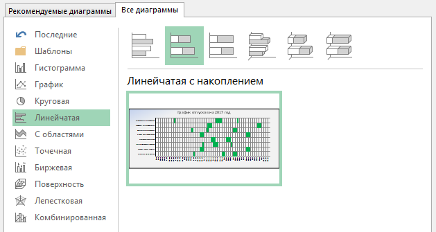 Шаблон графика отпусков (или графика обучения или иного графика) в MS Excel файле - 3