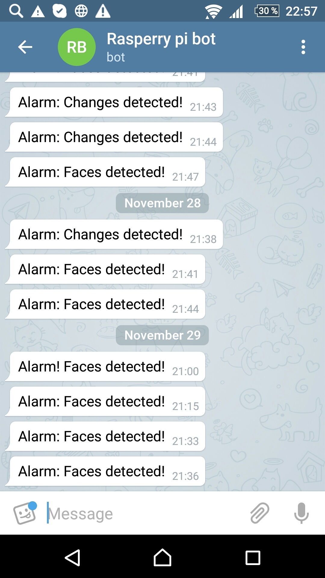 Усовершенствование системы видеонаблюдения с использованием OpenCV и Telegram bot - 3 image