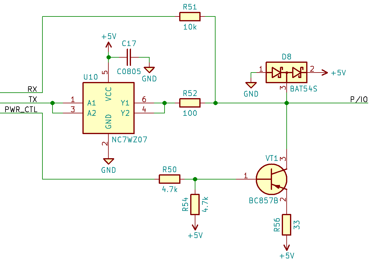 Компактный контроллер для паяльника Ersa i-Tool. Часть 1 - 3 Схема линии P/IO