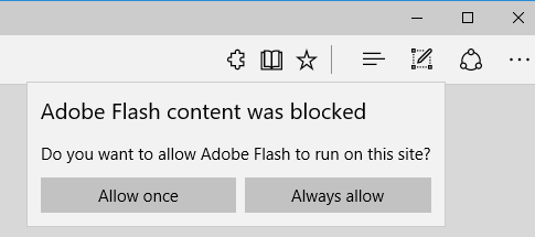 Браузер Microsoft Edge начнет блокировать Flash по умолчанию