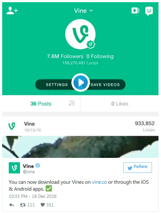 На январь запланирован выход Vine Camera в версиях для iOS м Android