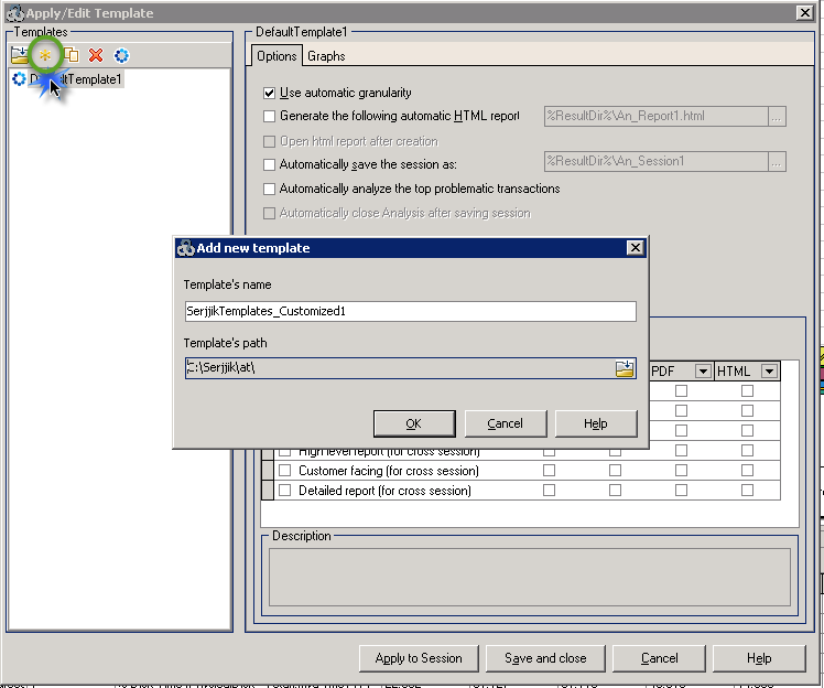 Создание и конфигурация Analyzed Result на основе Analysis Template в HPE Performance Center - 6